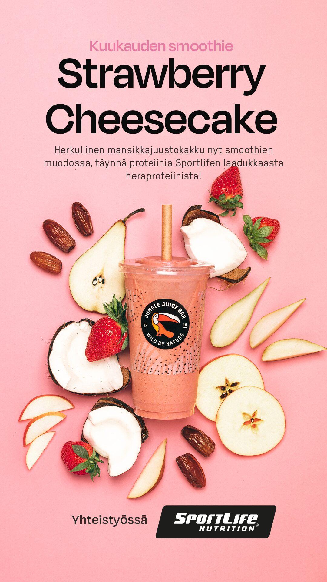 Kuukauden smoothie Strawberry Cheesecake
